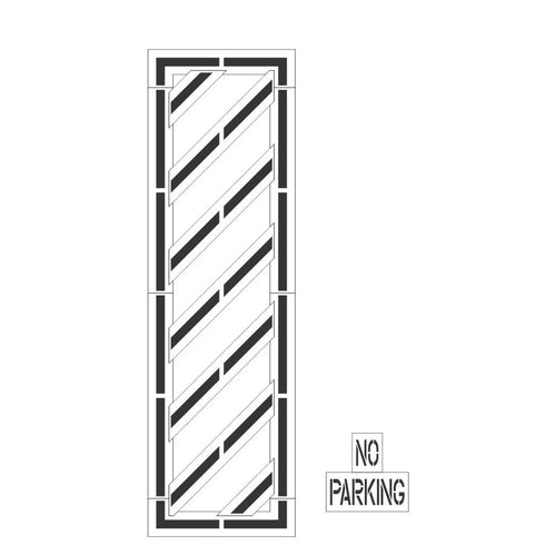 ADA Parking Lot Striping Stencil | Access Aisle for Handicap Parking